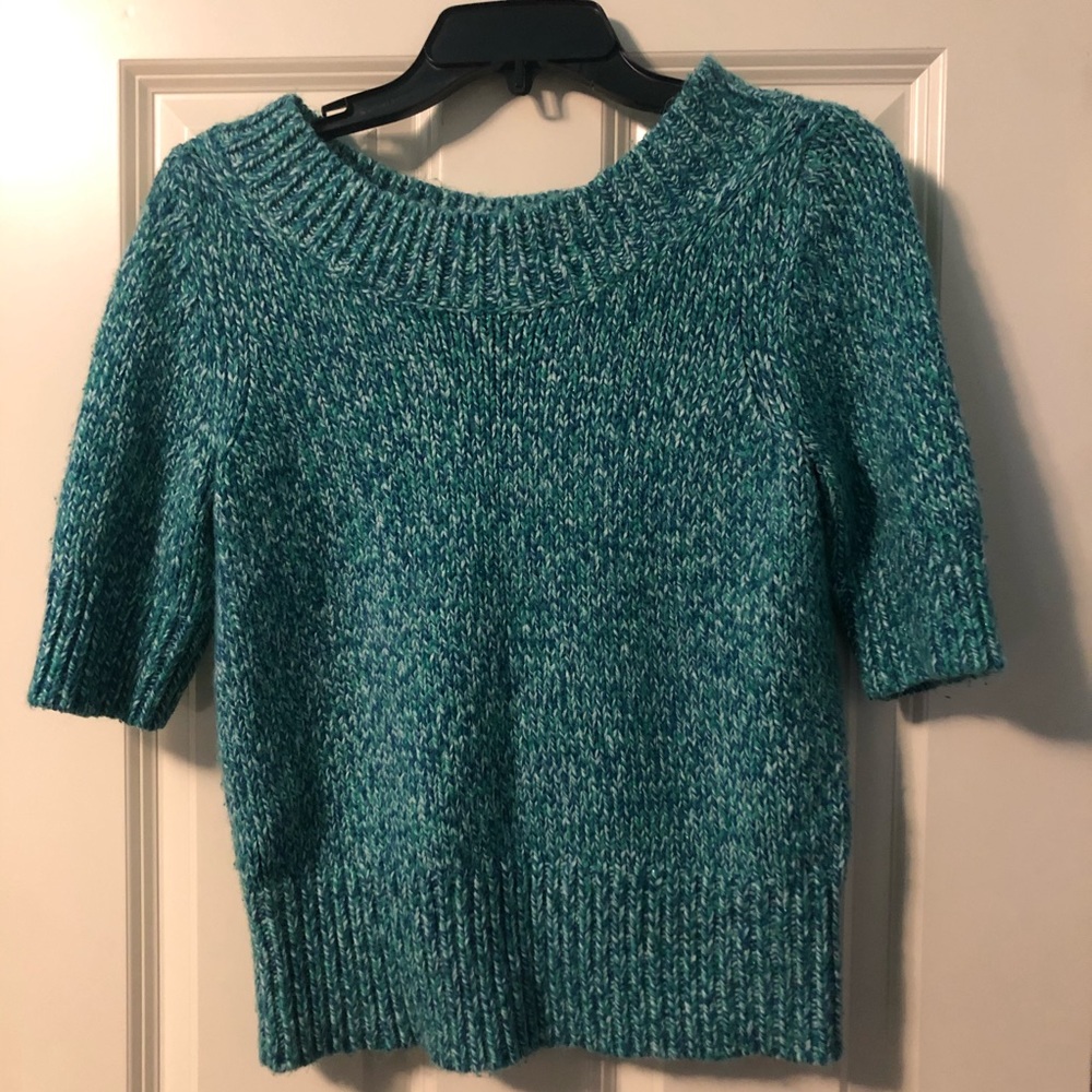 Worthington Scoop Neck Knit Short-Sleeve Sweater